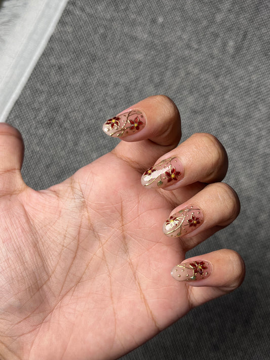 GLASS FLORAL OMBRE SET