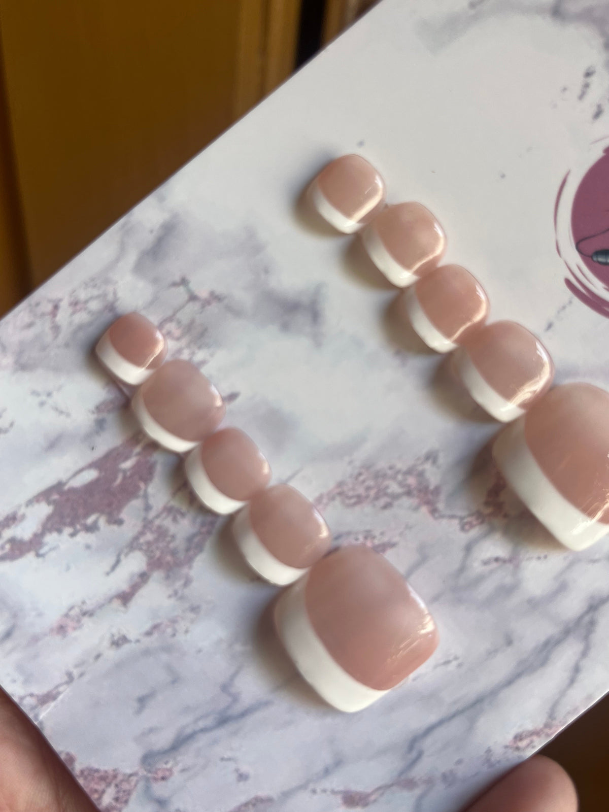 REALISTIC FRENCH TOE NAILS