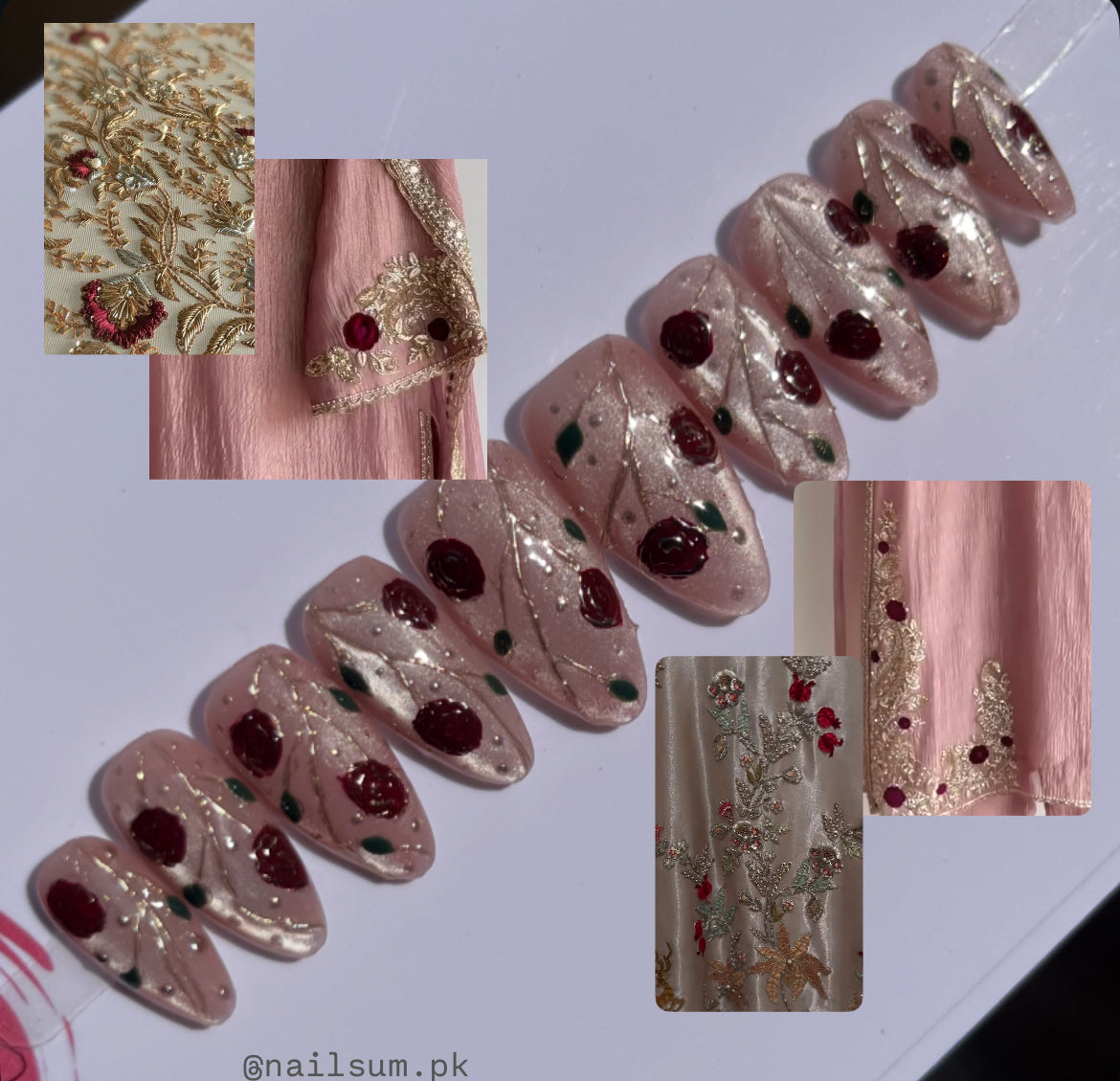 ROSE CHROME CATEYE SET